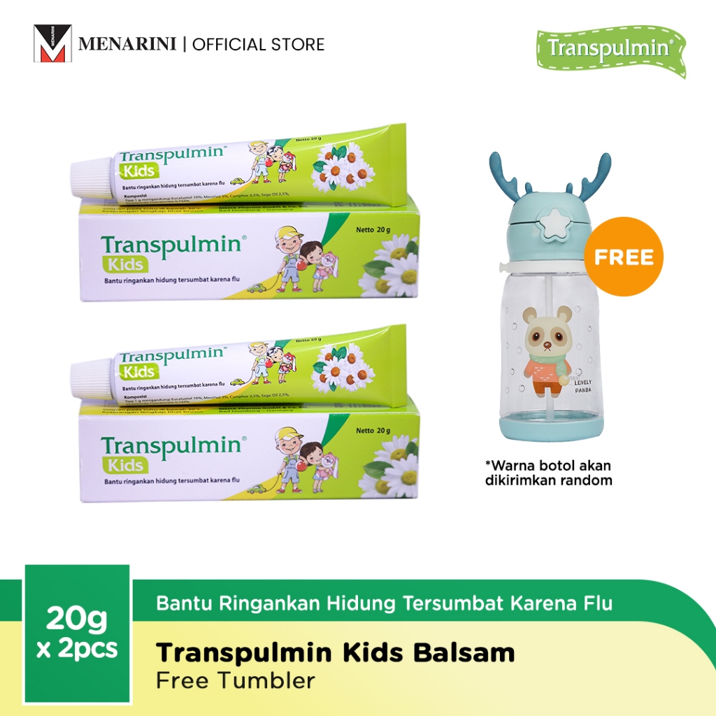 Transpulmin Kids Balsam 20gr - 2pcs - Free Tumbler