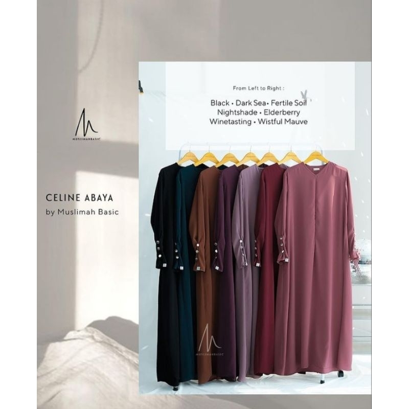 Muslimah Basic celine abaya Black L