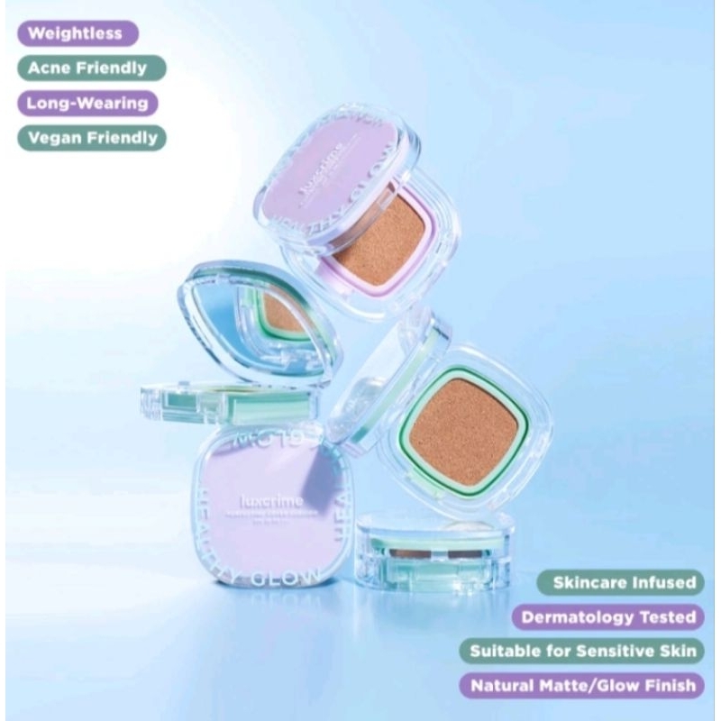 (ORI BPOM) Luxcrime Perfecting Cover Healthy Glow Cushion SPF 50 PA +++ Sunscreen Cushion Suncu