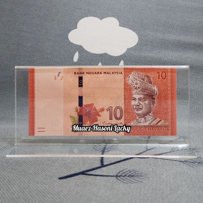 Akrilik Tempat Uang Pajangan Hiasan Malaysia 10 Ringgit