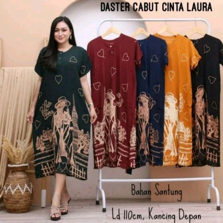 100RIBU 4 Pcs Daster Rayon Standar Aneka Motif Terbaru Busui Kancing Depan Lengan Pendek Baju Daster