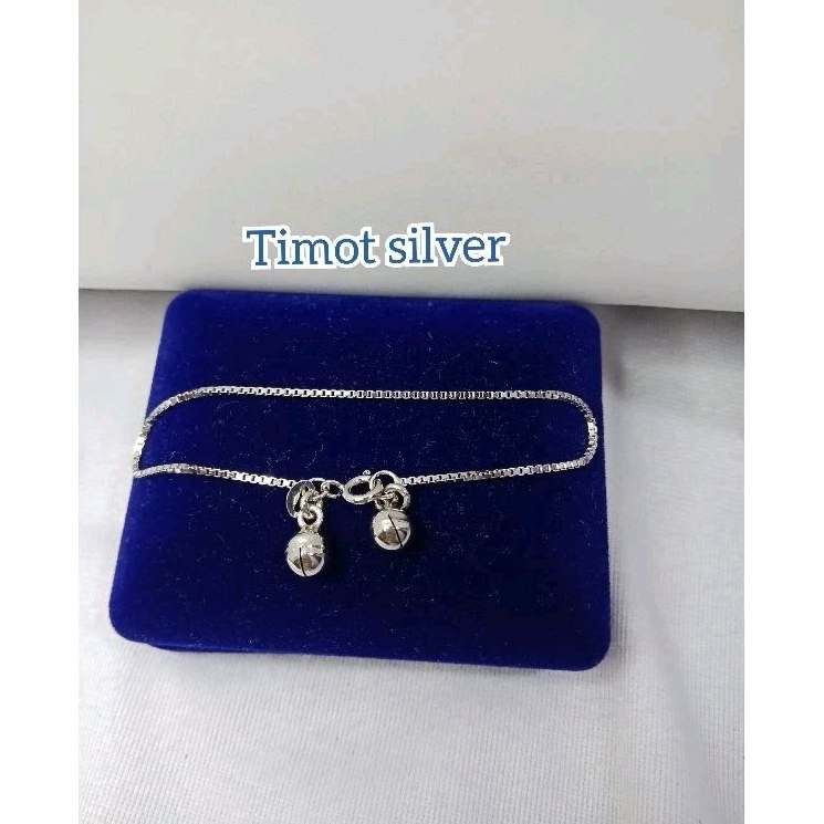 gelang tangan italy,  perak s925 lapis emas putih