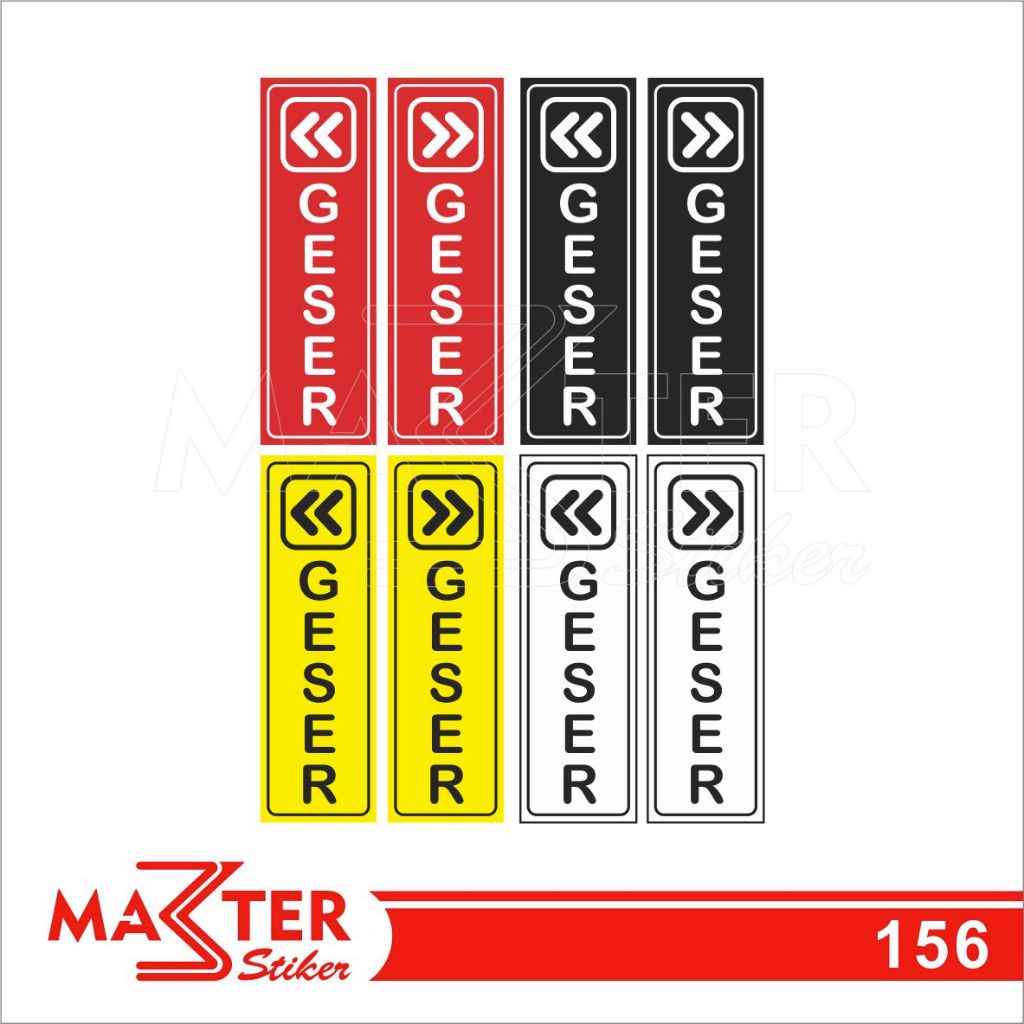 

156 - Stiker Geser Kiri Kanan, Stiker untuk Pintu, Sticker Vinyl, Tahan Air, Termurah, Bisa Custom