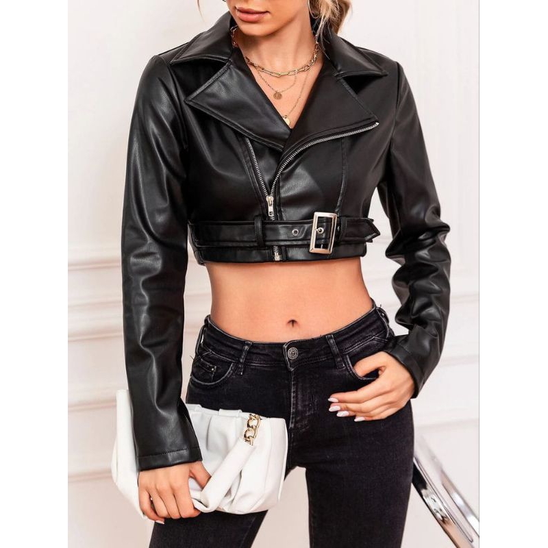 jaket kulit wanita ramones changcuters korea blazer style punk women shirt
