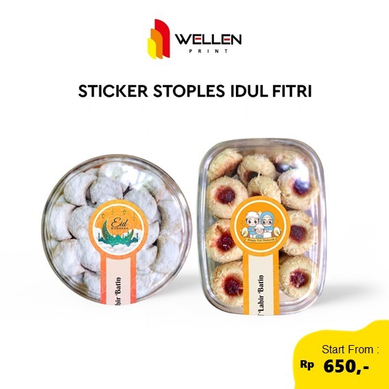 

WELLEN PRINT - Cetak Sticker Label Stoples Lebaran Idul Fitri / Custom Stiker Segel Toples Makanan Kue Kering