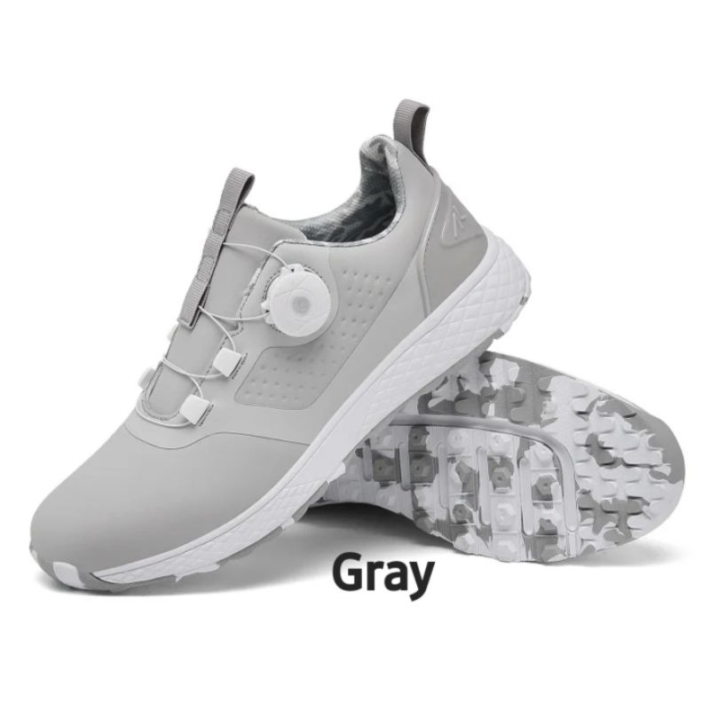 Sepatu Golf Tali BOA Pria Wanita Shoes Golf Waterproof X19 Sepatu Fashion Grey