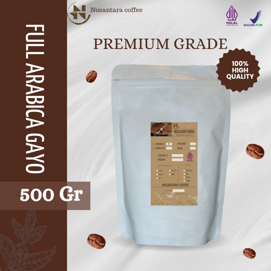 

Nusantara Coffee Full Arabica 500 Gr 100% ARABICA GAYO
