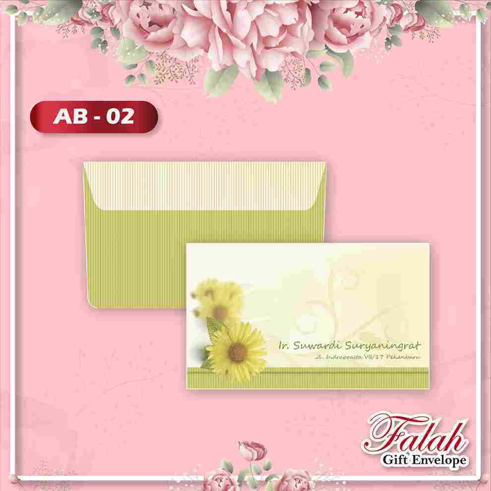 

Amplop Falah AB 02 Termurah Isi 50 Lembar (Belum Termasuk Cetak)