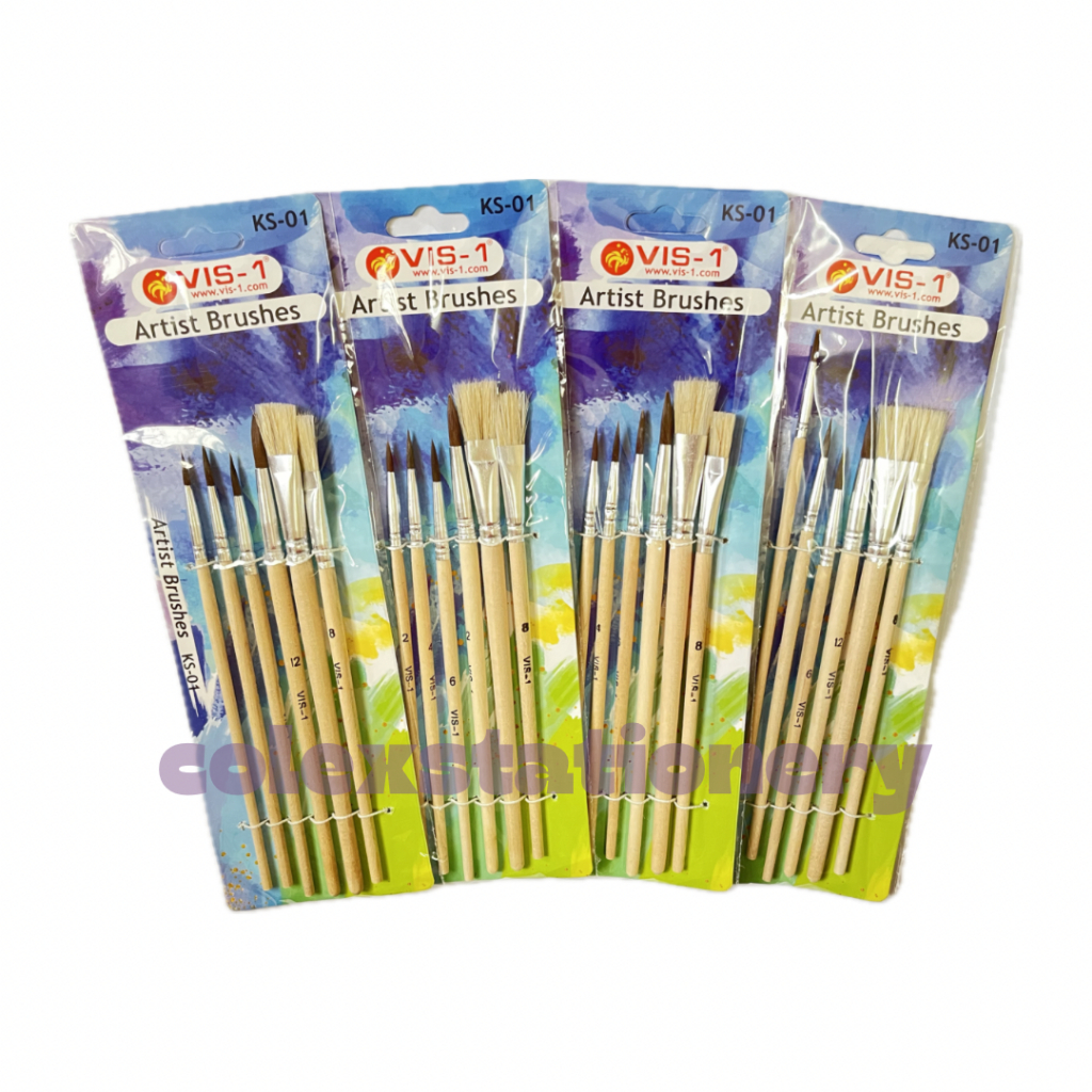 

Kuas Art Brushes / Kuas Melukis Set Murah Ukuran Kecil KS-01 Isi 6 Pcs Kuas (1 Pack)