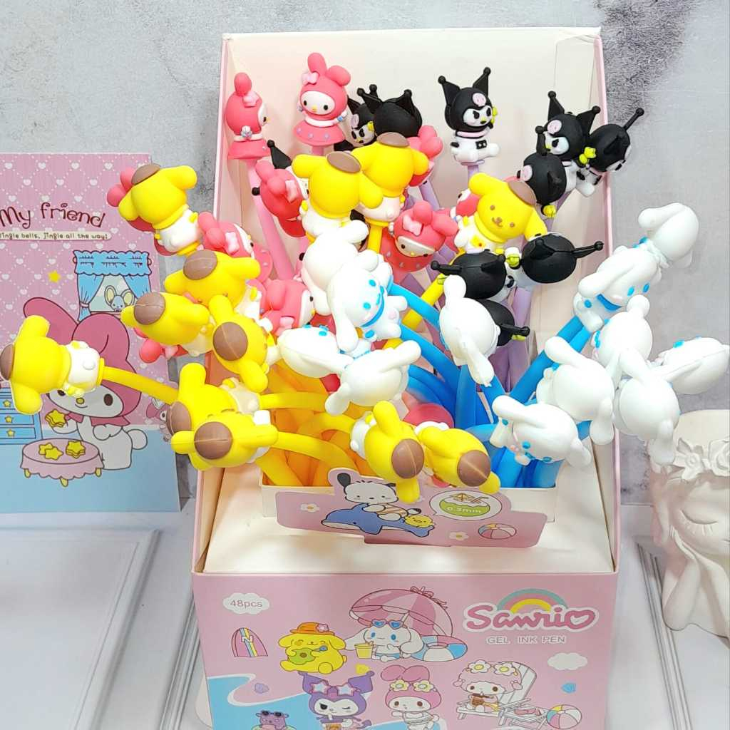 

Pulpen Sanrio Goyang / Bolpen SANRIO Lentur UNIK LUCU tinta gel hitam / Pen SANRIO Goyang-Goyang CUTE IMUT Alat Tulis Sekolah Anak Kekinian Stationary Fancy bisa Grosir dan COD Harga TERMURAH