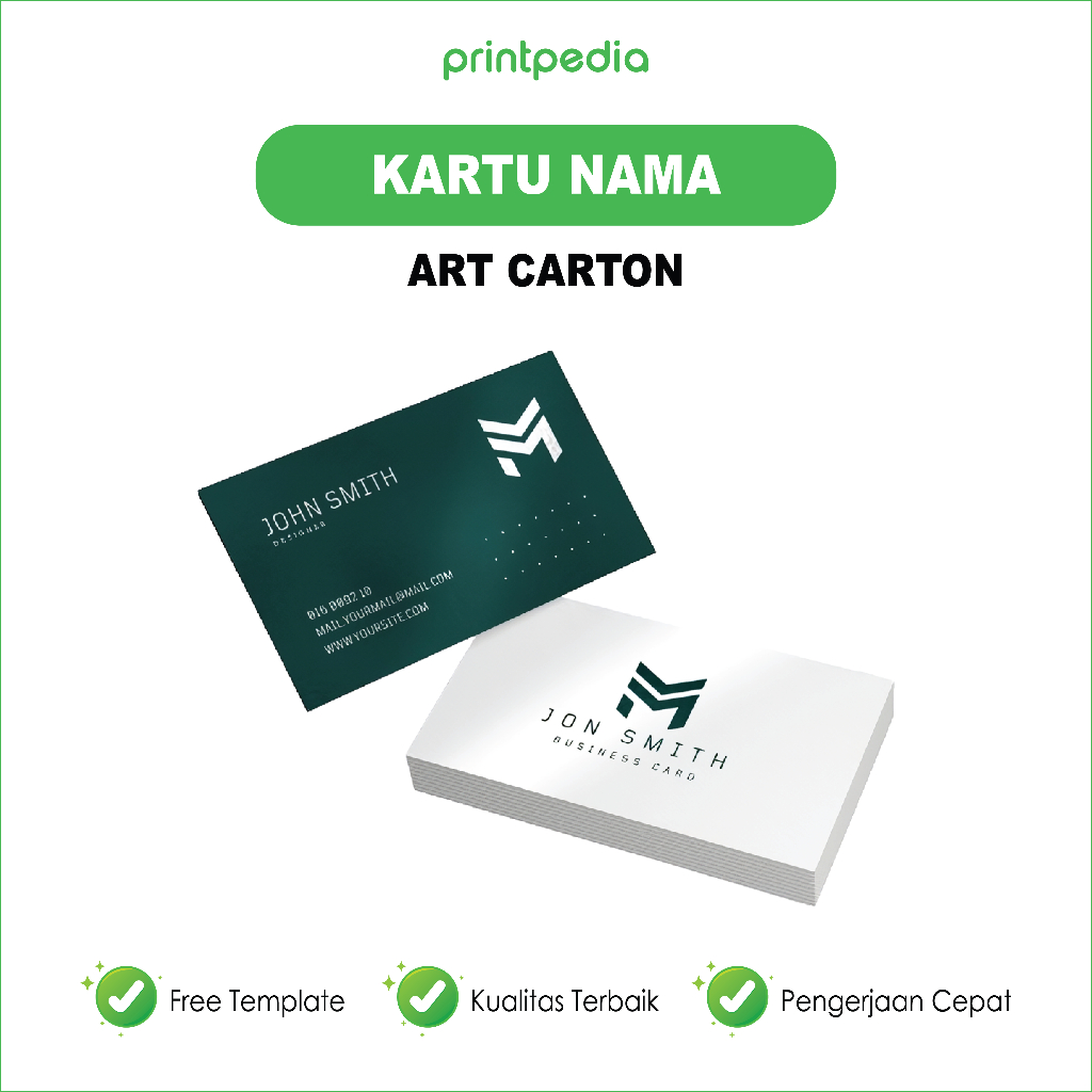 

Cetak Kartu Nama Custom / Kartu Nama Bahan Art Carton 260 1 Box