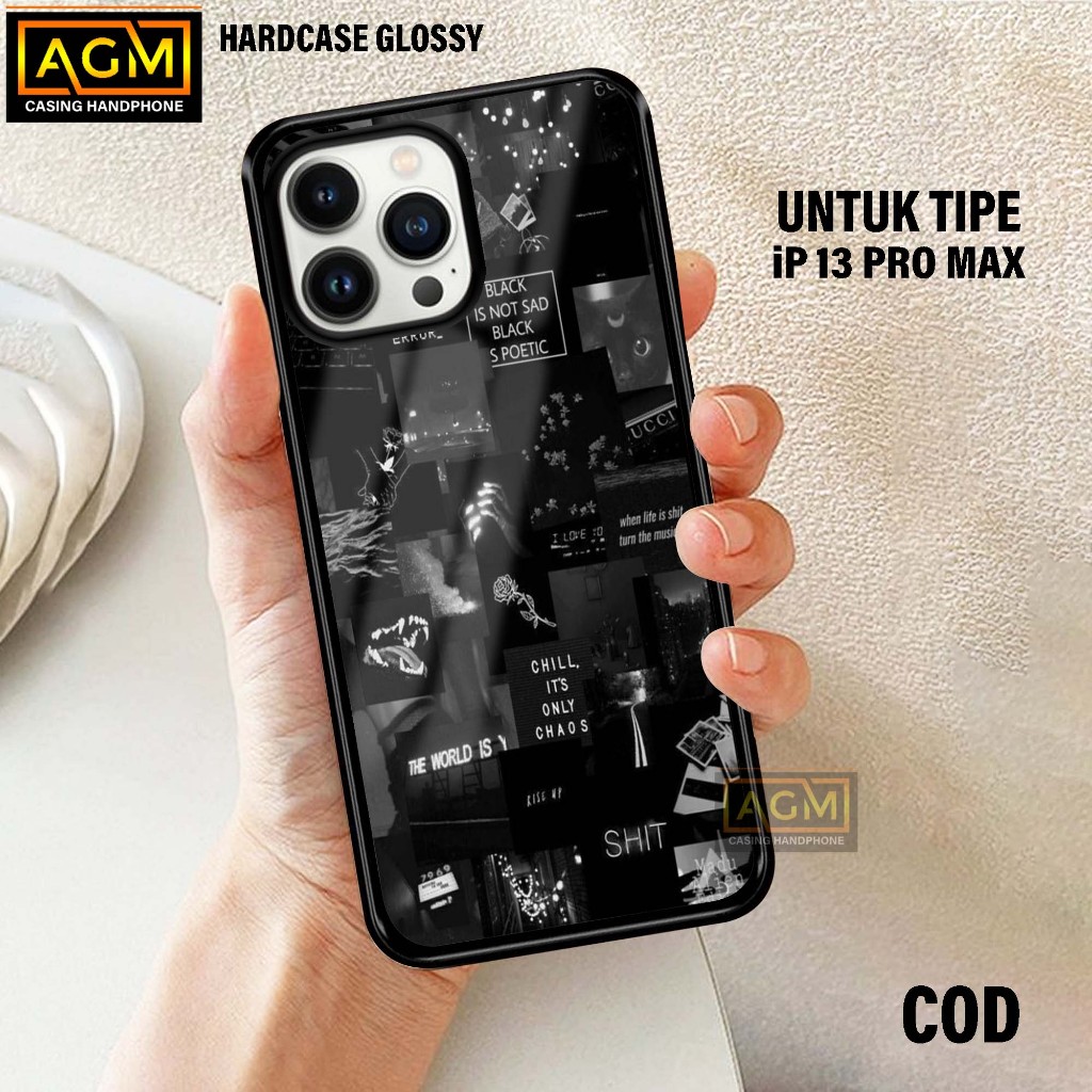 Case iphone 13 Pro Max Terbaru Case kilau - New Case Glossy casing Hp iphone 13 Pro Max  [Motif Aest
