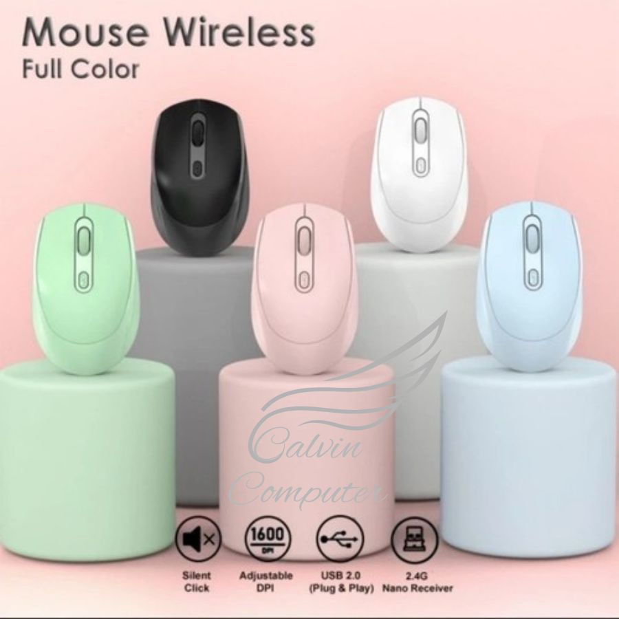 Mouse Bluetooth Wireless Rechargeable / Mouse Wireless Bluetooth Macaron / Mouse SIlent Click Wirele
