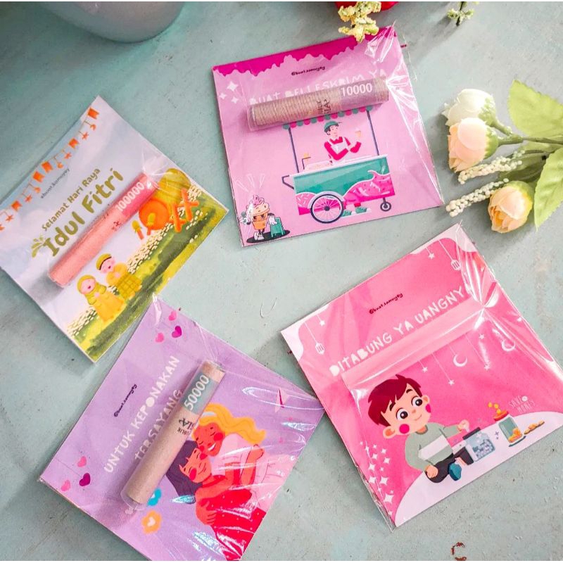

(tanpa min order) AMPLOP LEBARAN UNIK || Amplop Uang Gulung || Amplop Unik