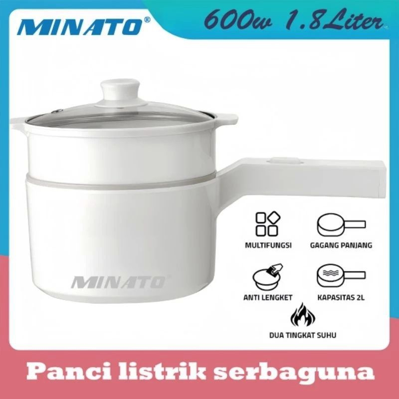 Panci Listrik Multifungsi / Warmer Steamer Cooker Minato M-P600