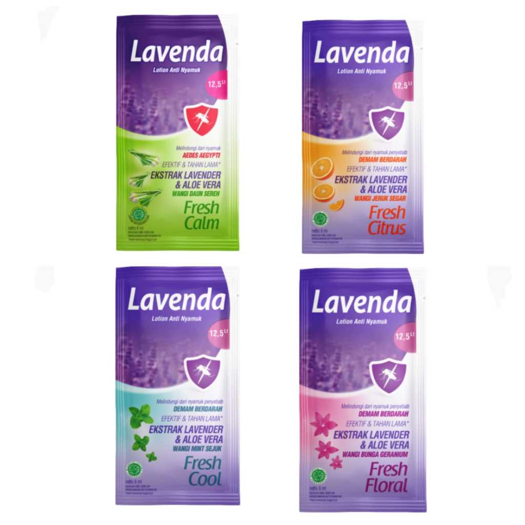 LAVENDA ANTI NYAMUK LOTION / 1 RENCENG ISI 12 PCS