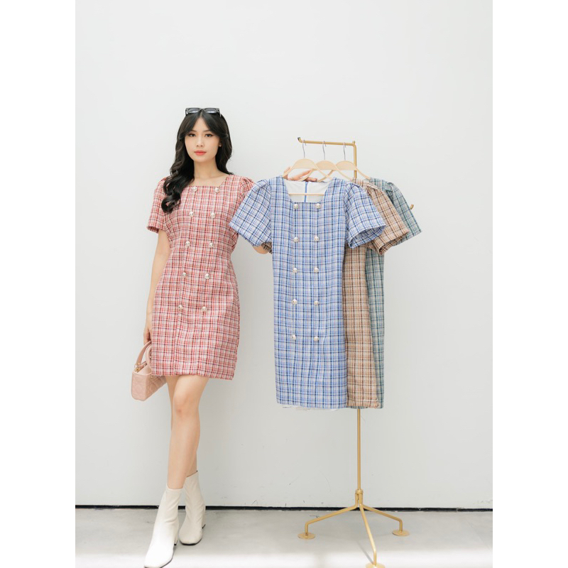 HANA TWEED DRESS Wanita