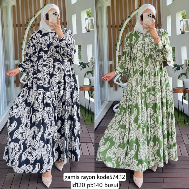 gamis bahan rayon busui