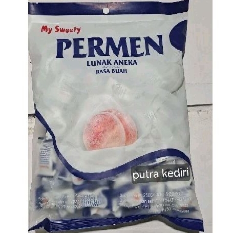 

MY SWEETY PERMEN LUNAK ANEKA RASA BUAH 250 gr (isi 100pcs)