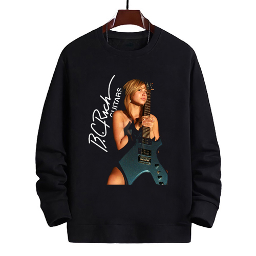 Crewneck B.C Rich Guitars Sweater Bahan Cotton Fleece