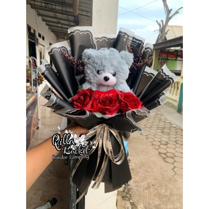 Bucket Bunga Artificial | Bucket Bunga Boneka | Bucket Bunga Wisuda