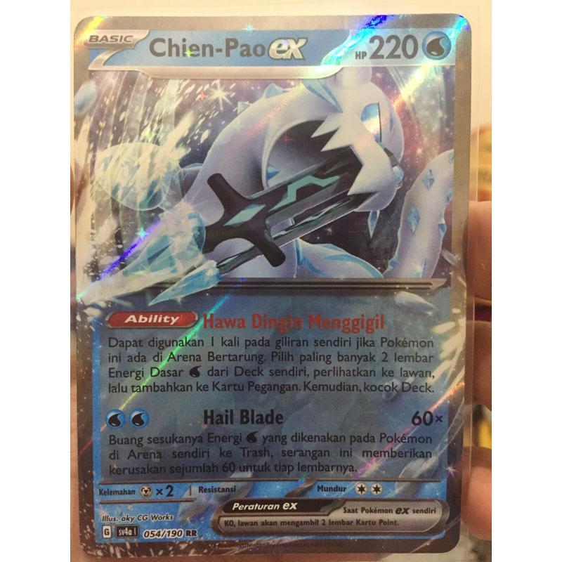 KARTU POKEMON CHIEN PAO ex RR INDONESIA HOLO