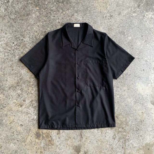 Akasha Bowling Shirt Black Boxy fit Vintage