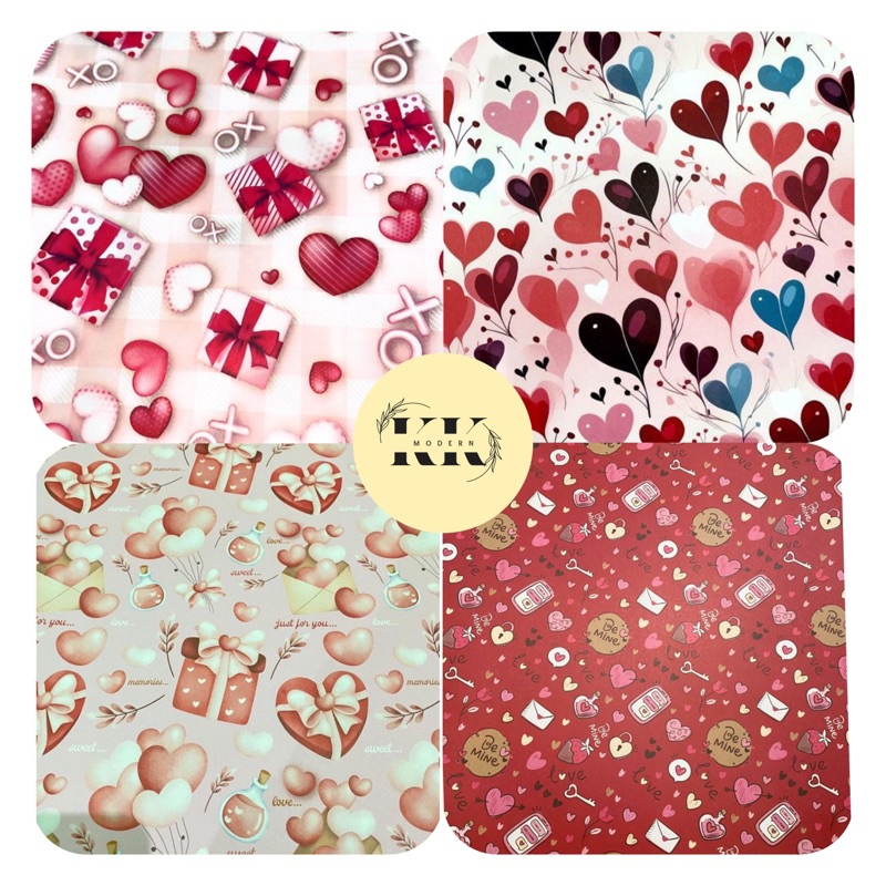 

(PART 1) KERTAS KADO MOTIF LOVE SANSAN WAWA KERTAS KADO DOF LOVE KERTAS KADO SANWA MOTIF HATI