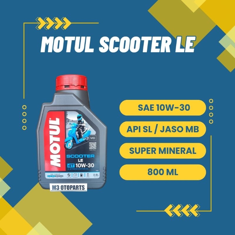 Motul Scooter LE 10W/30 | 800 ml - Oli Motor Matic