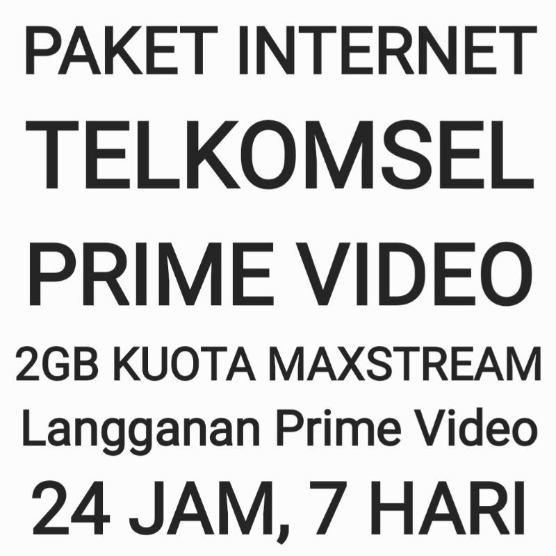[CHAT DULU SEBELUM ORDER]Paket Internet Pr1m3 2GB MAXstream Telkomsel Nonton Streaming Film Serial V