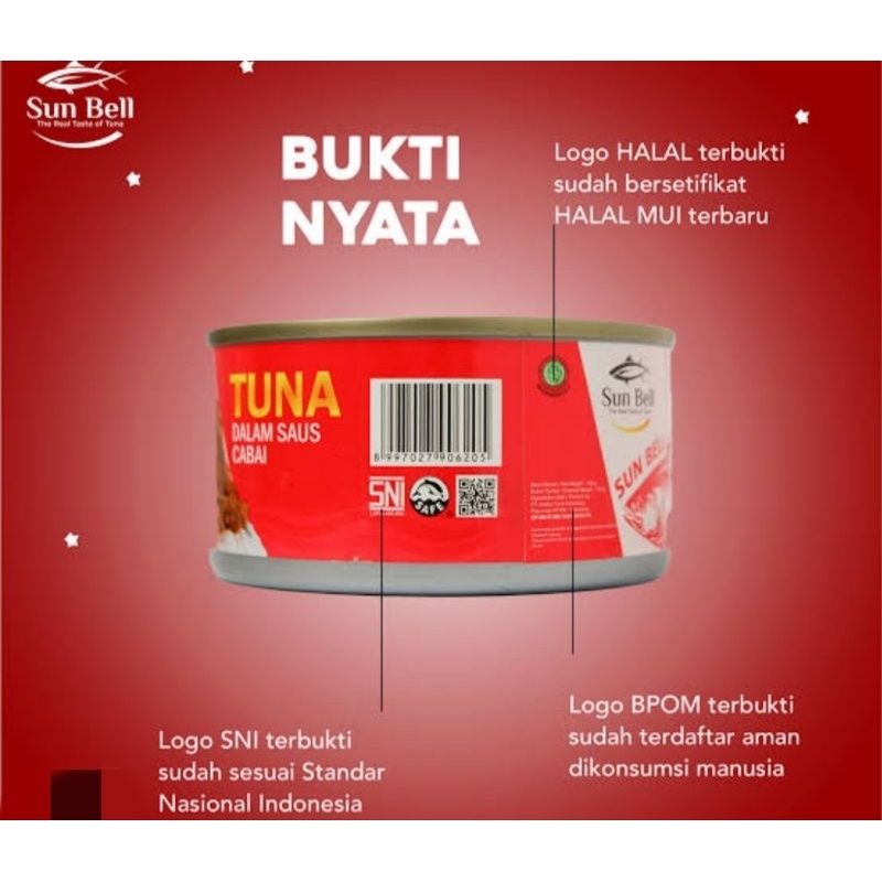 

RB SUN BELL Tuna Ikan Kaleng 185gr Vegetable Oil