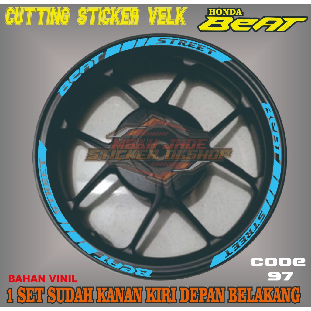 CUTTING STICKER VELK HONDA BEAT DELUXE STREET