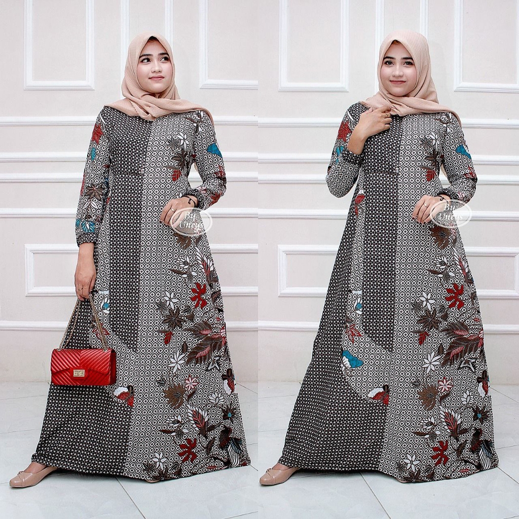 Gamis Batik Busui Gamis Lebaran 2024 Model Gamis Terbaru Jumbo Muslim