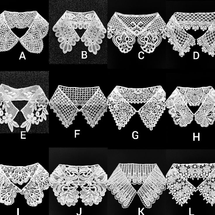 Semangat Abis renda kerah standard bordir kerah aplikasi renda aplikasi kerah baju