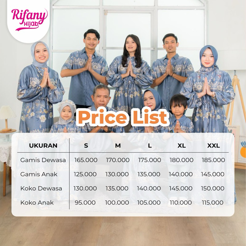 Rifanyhijab Ceisya EidSeries Sarimbit Family Set Couple Seragaman Keluarga