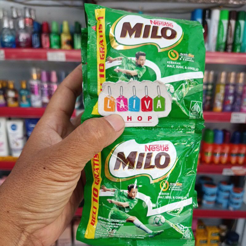 

Susu Bubuk MILO Activ-Go Sachet 22gr - 1 Renceng (10 Sachet ) / 3 IN 1 ( 10 Sachet ) Susu Anak