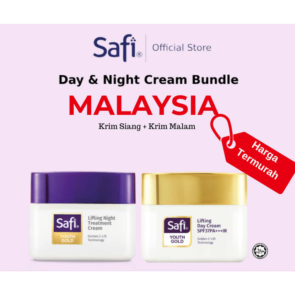 PROMO - SAFI Series Malaysia Youth Gold Day + Night Cream | SAFI Youth Gold  | Krim Siang dan Krim M