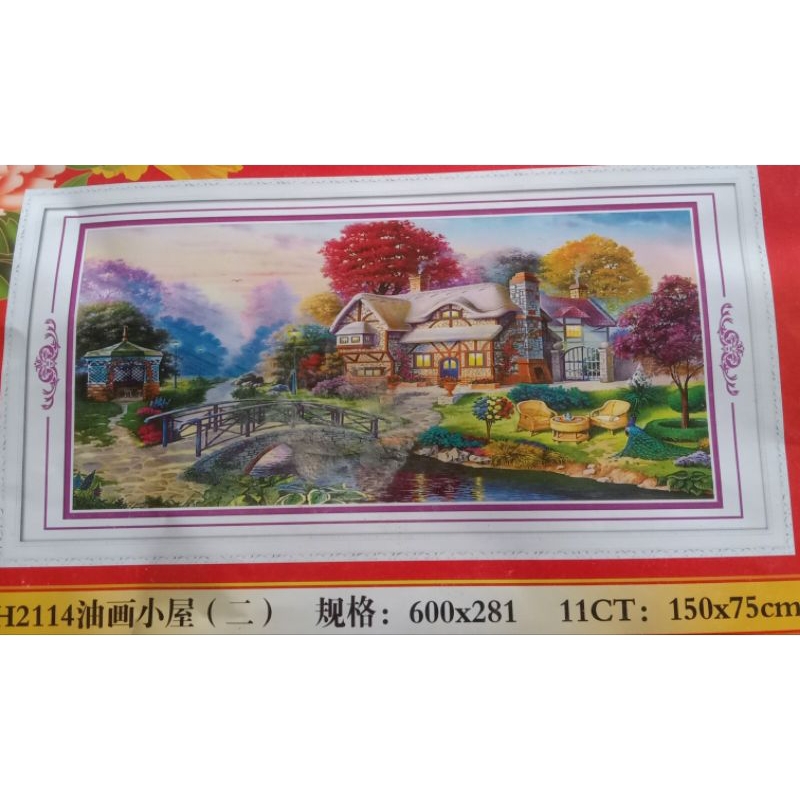 PAKET KRISTIK PEMANDANGAN JUMBO POLA KAIN 11 BENABG KILAP