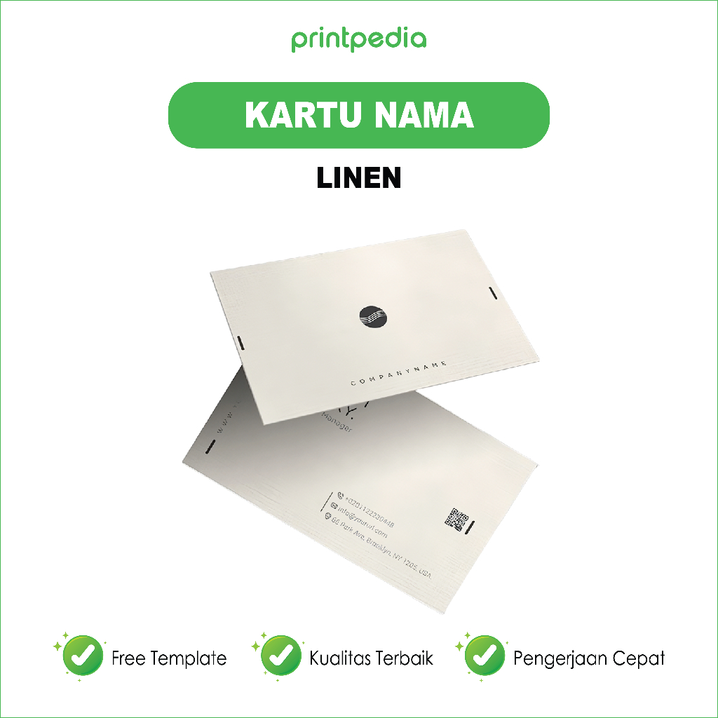 

Cetak Kartu Nama Custom / Kartu Nama Bahan Linen 1 Box