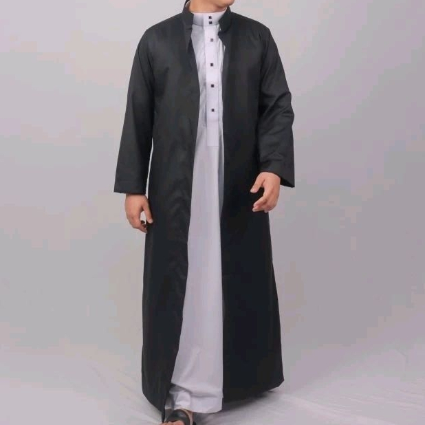 Luaran Cardi Pria / Jubah Luaran Habib / Jubah Belah Outwear Gamis Pria / Jubah Luar Gamis Busana mu