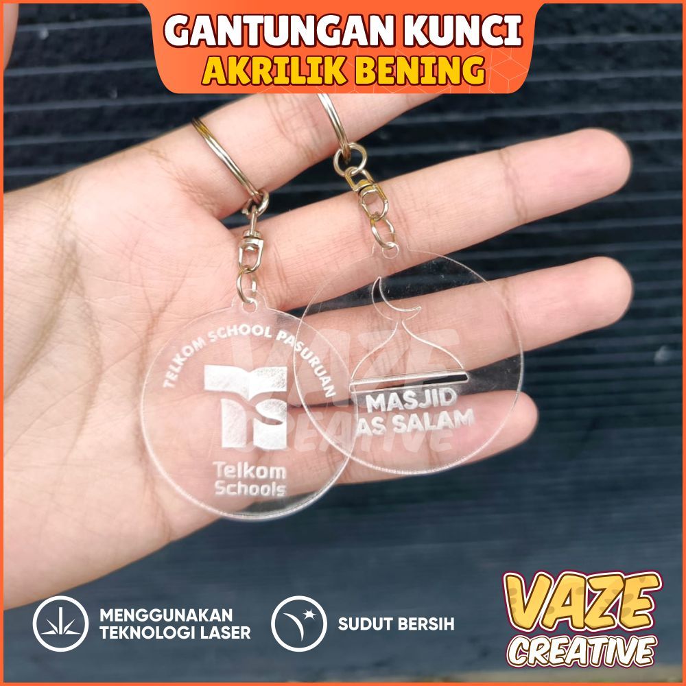 Gantungan Kunci Grafir Custom LOGO Grafer Desain Bebas Buatan Sendiri Hasil Grafir Laser Ukuran cm A