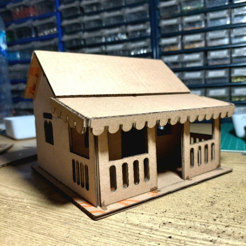 Prakarya Miniatur Rumah Dari Kardus