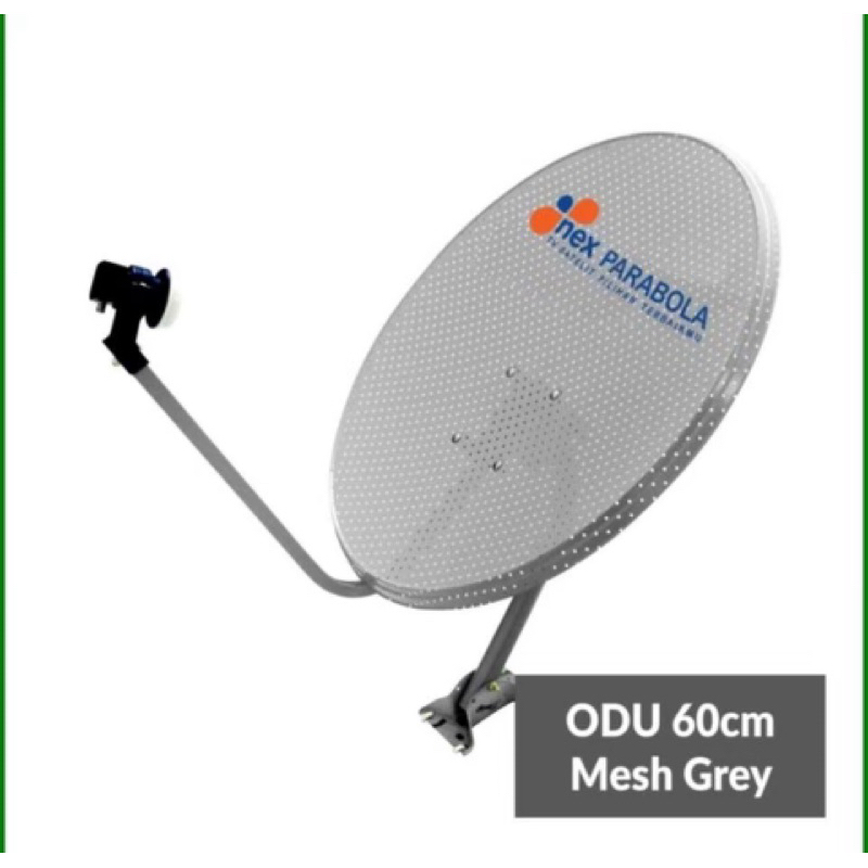 NEX PARABOLA ABU BOLONG 60CM SET LENGKAP + LNB + KABEL