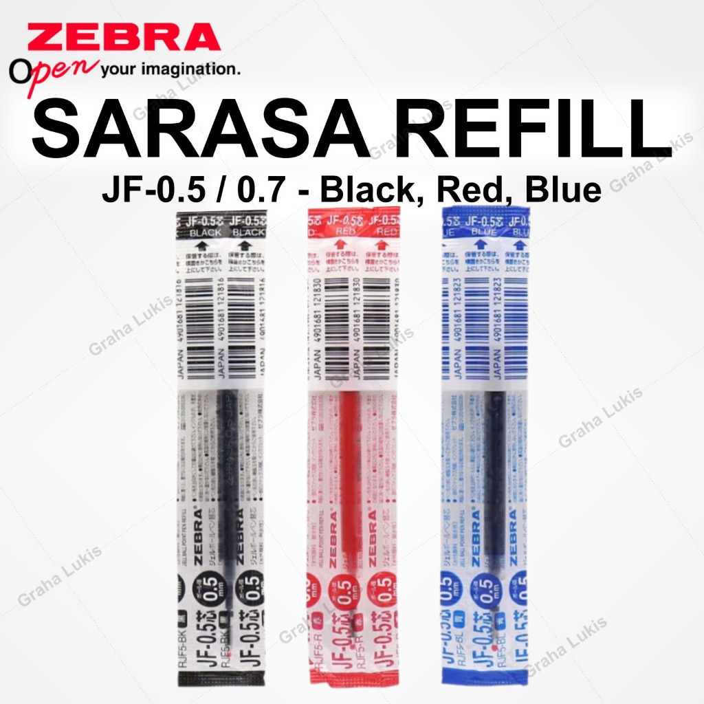 

Refill Zebra Sarasa JF-0.5 / 0.7 - BLACK / RED / BLUE