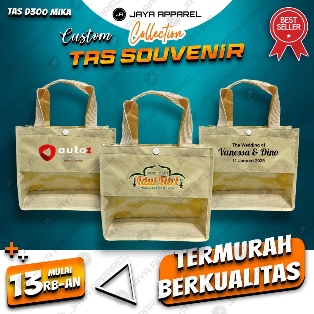 

Custom Tas Hampers Sablon-Tas Sovenir Sablon-Tas Bridesmaid-D300-MIKA-Sovenir Tas