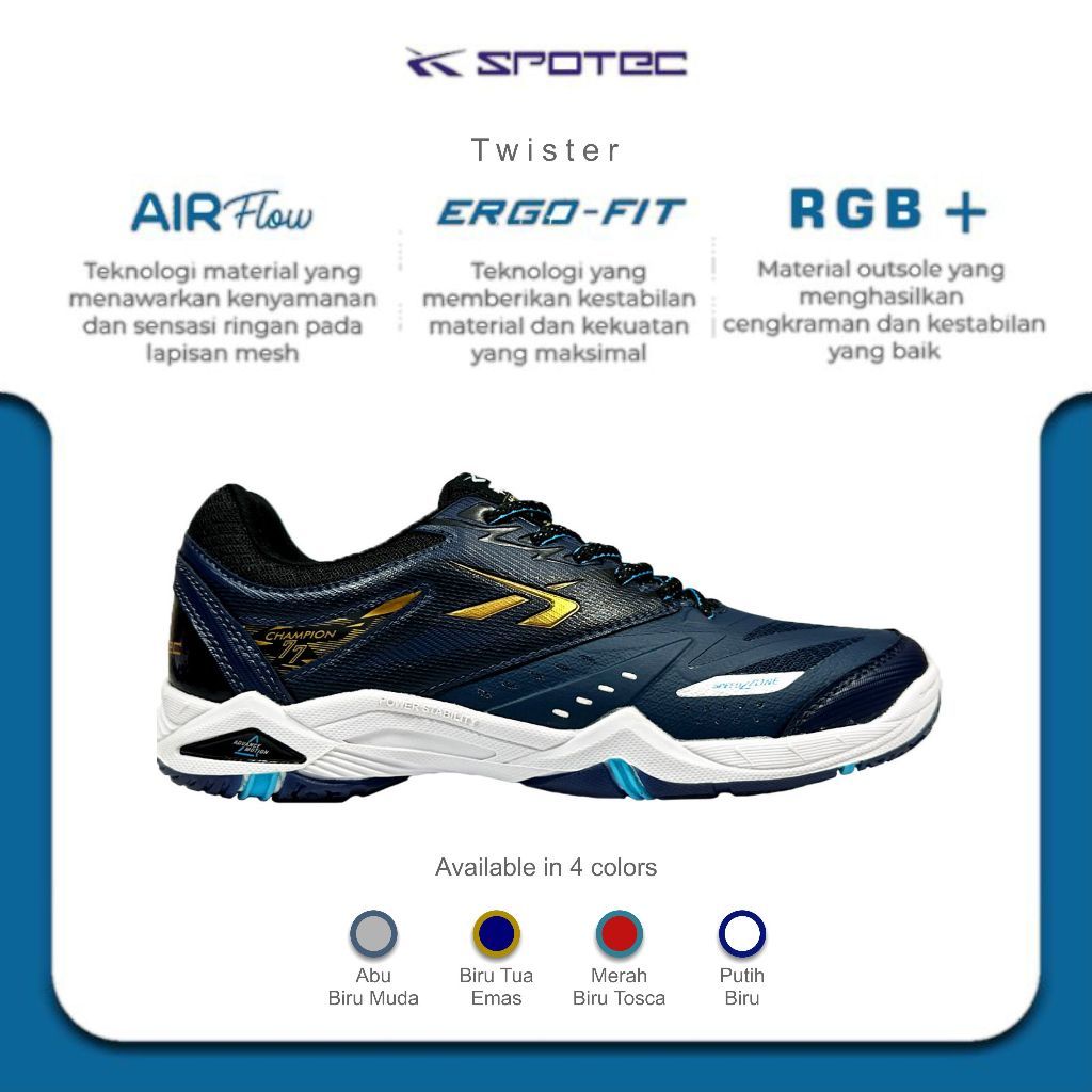 Sepatu Badminton / Sepatu Badminton SPOTEC Twister