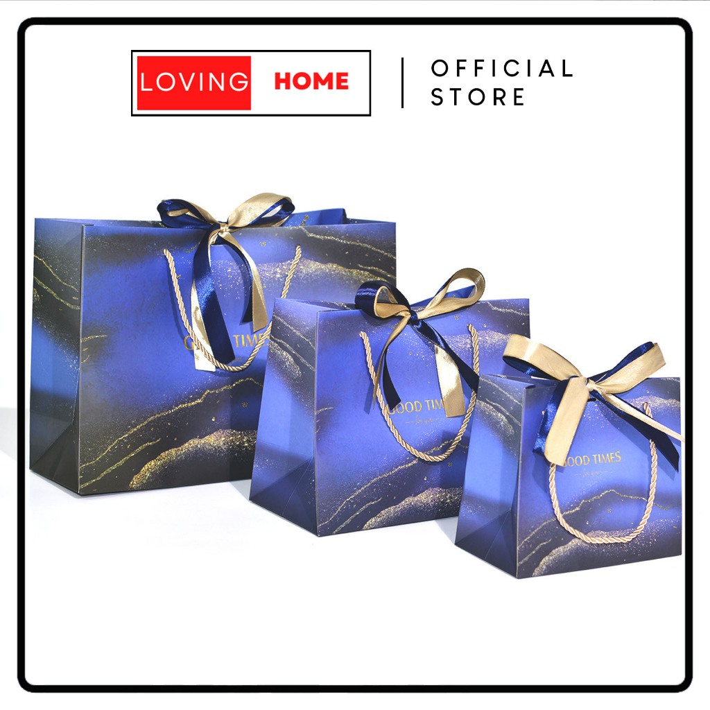 

LOVING HOME - Paper Bag Kantong Gift Sovenir Goodtimes Goodie Bag Tali Pita Tas Kado