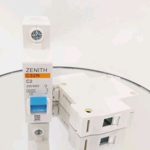 MCB LISTRIK ZENITH 1P 2A / MINI CIRCUIT BREAKER 2 AMPERE 1P 1POLE ZENITH