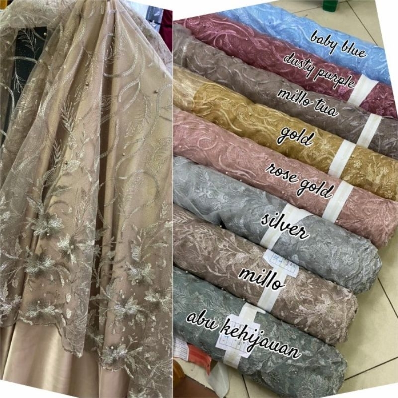 BAHAN TILE TUMPAL PREMIUM MOTIF BUNGA/COD/GROSIR
