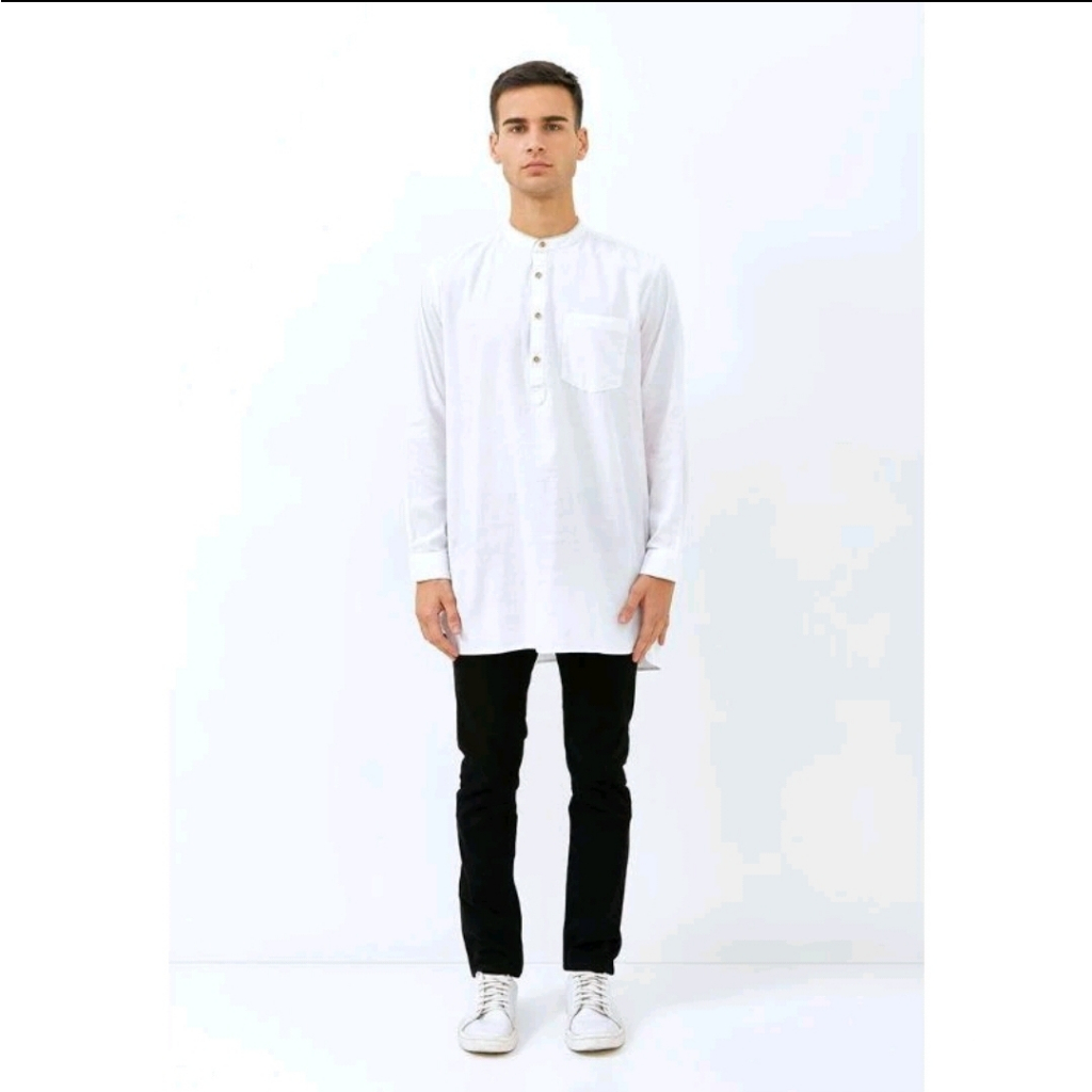 BAJU KOKO PUTIH LENGAN PANJANG LOIS ORIGINAL KLL342WH